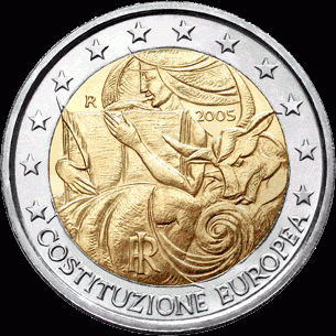 Italië 2 euro 2005 Europese Grondwet UNC
